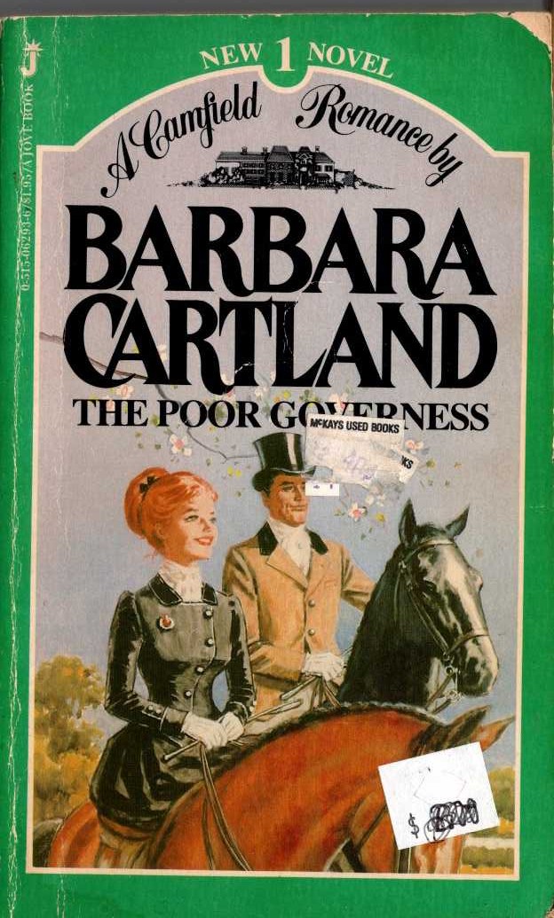 Barbara Cartland  THE POOR GOVERNESS front book cover image