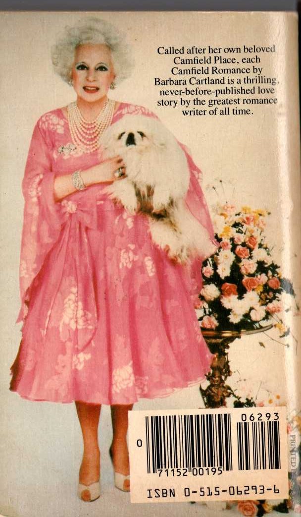 Barbara Cartland  THE POOR GOVERNESS magnified rear book cover image