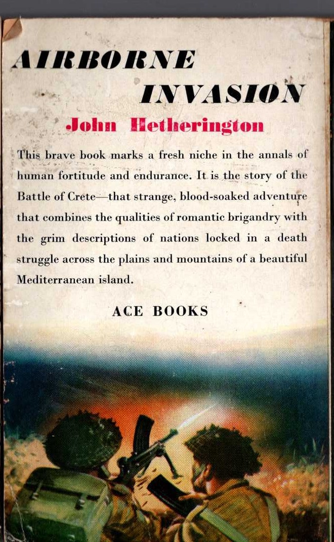 John Hetherington  AIRBORNE INVASION magnified rear book cover image