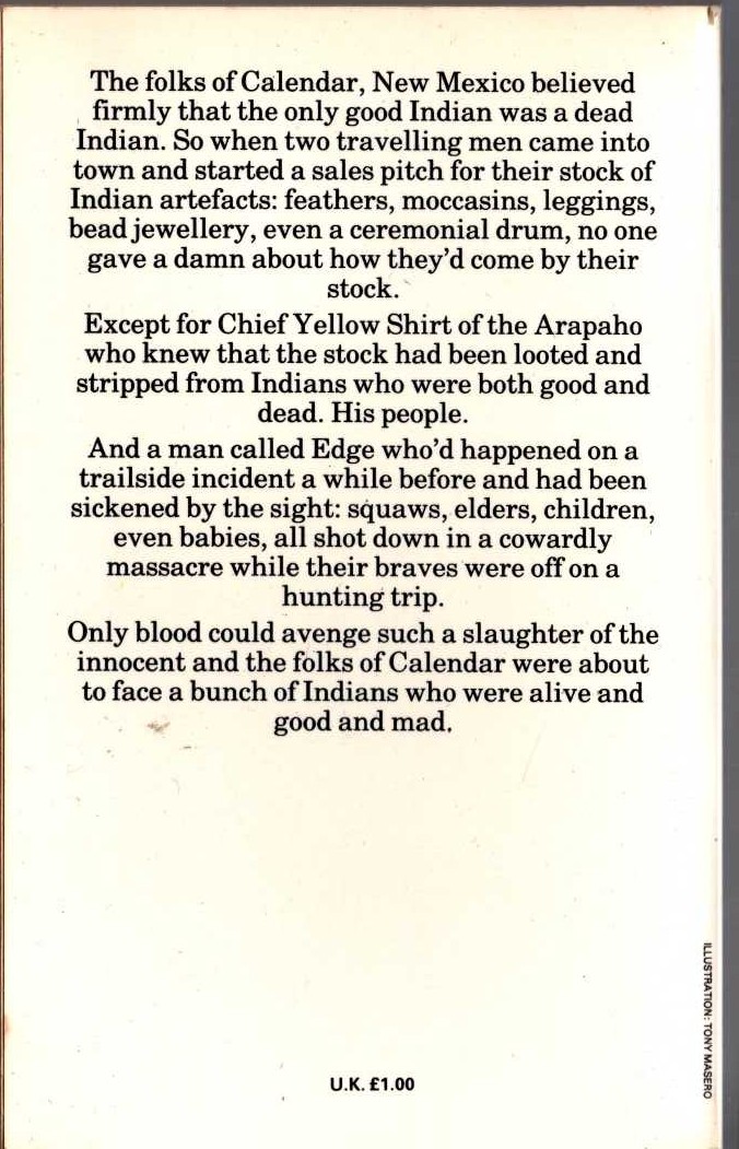 George G. Gilman  EDGE 43: ARAPAHO REVENGE magnified rear book cover image