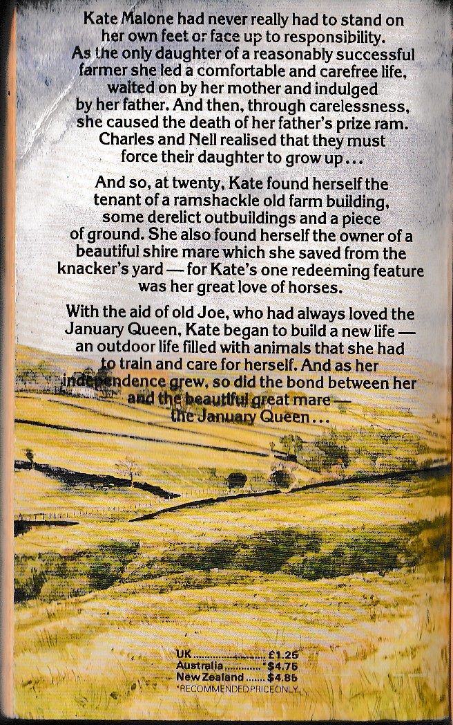 Joyce Stranger  THE JANUARY QUEEN magnified rear book cover image