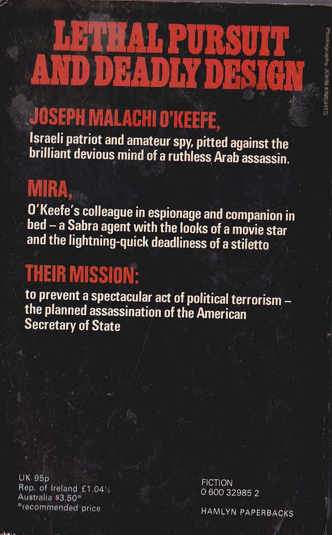 Henry Kane  THE TRIPOLI DOCUMENTS magnified rear book cover image