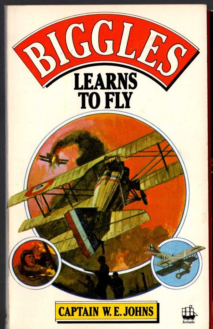 Captain W.E. Johns  BIGGLES LEARNS TO FLY front book cover image
