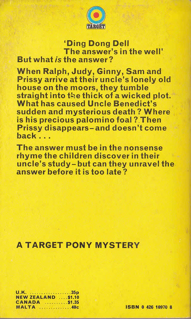 Sara Herbert  THE SECRET OF THE MISSING FOAL magnified rear book cover image