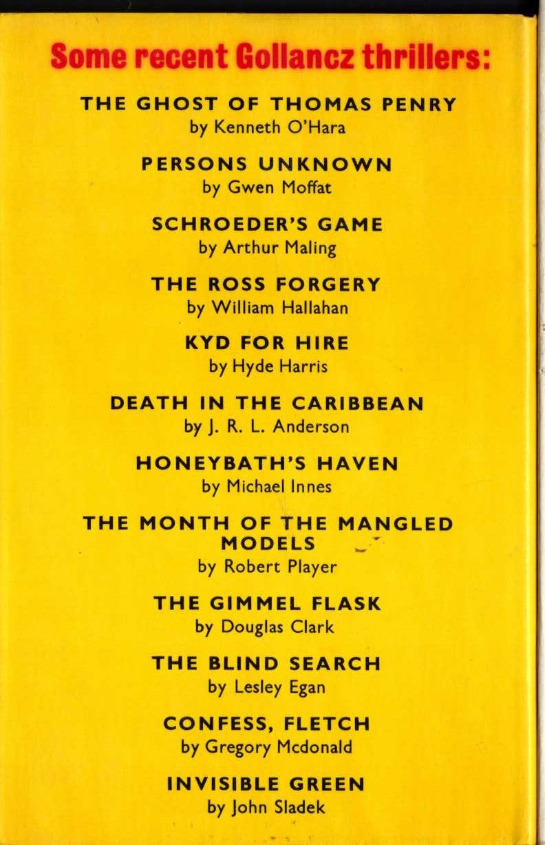 APPEARANCES OF DEATH magnified rear book cover image