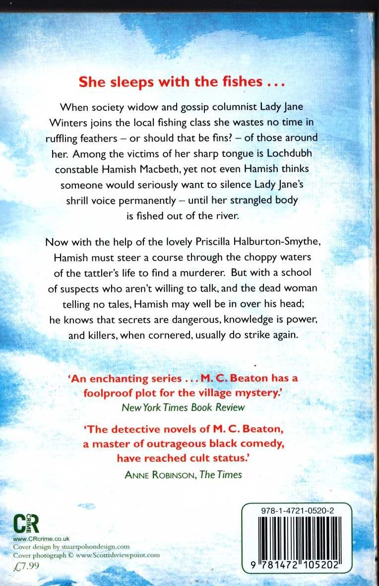 M.C. Beaton  HAMISH MACBETH. Death of a Gossip magnified rear book cover image