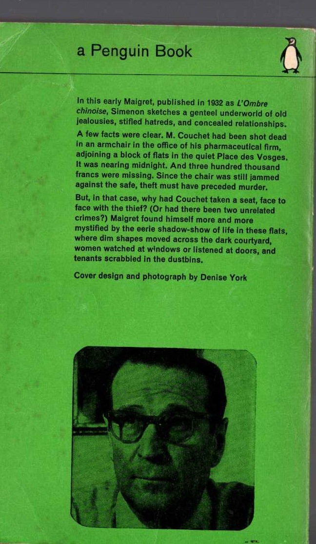 Georges Simenon  MAIGRET MYSTIFIED magnified rear book cover image