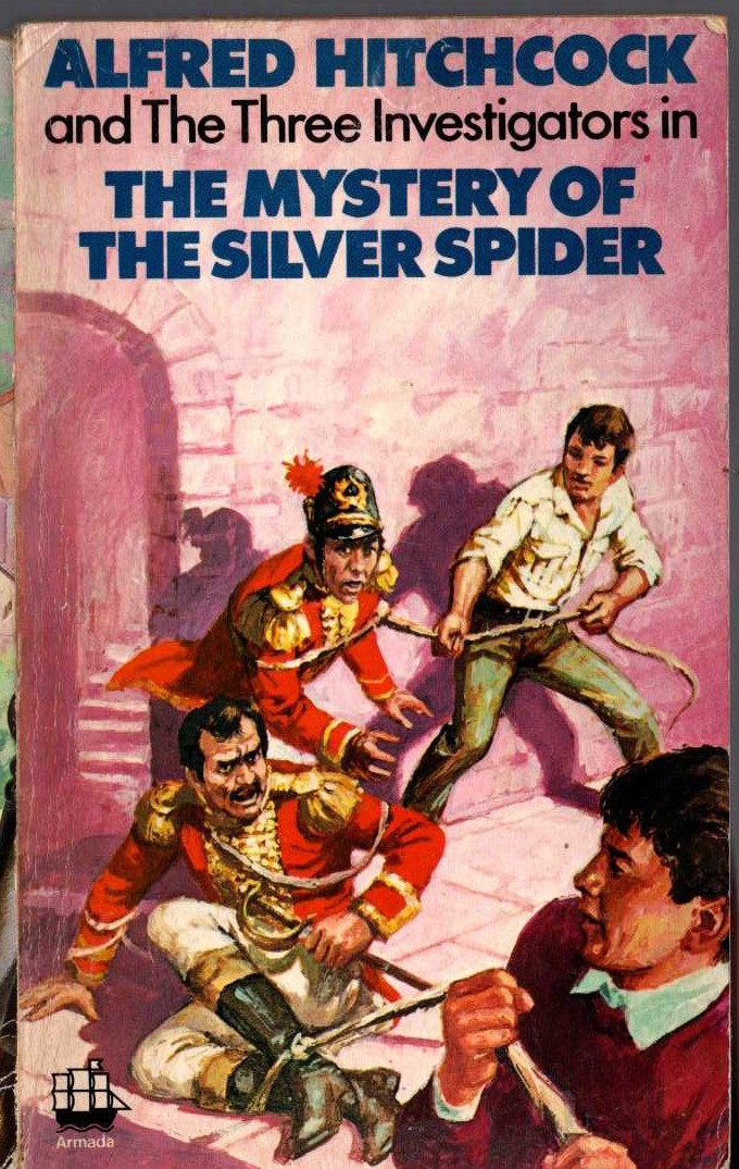 Alfred Hitchcock (introduces_The_Three_Investigators) THE MYSTERY OF THE SILVER SPIDER front book cover image