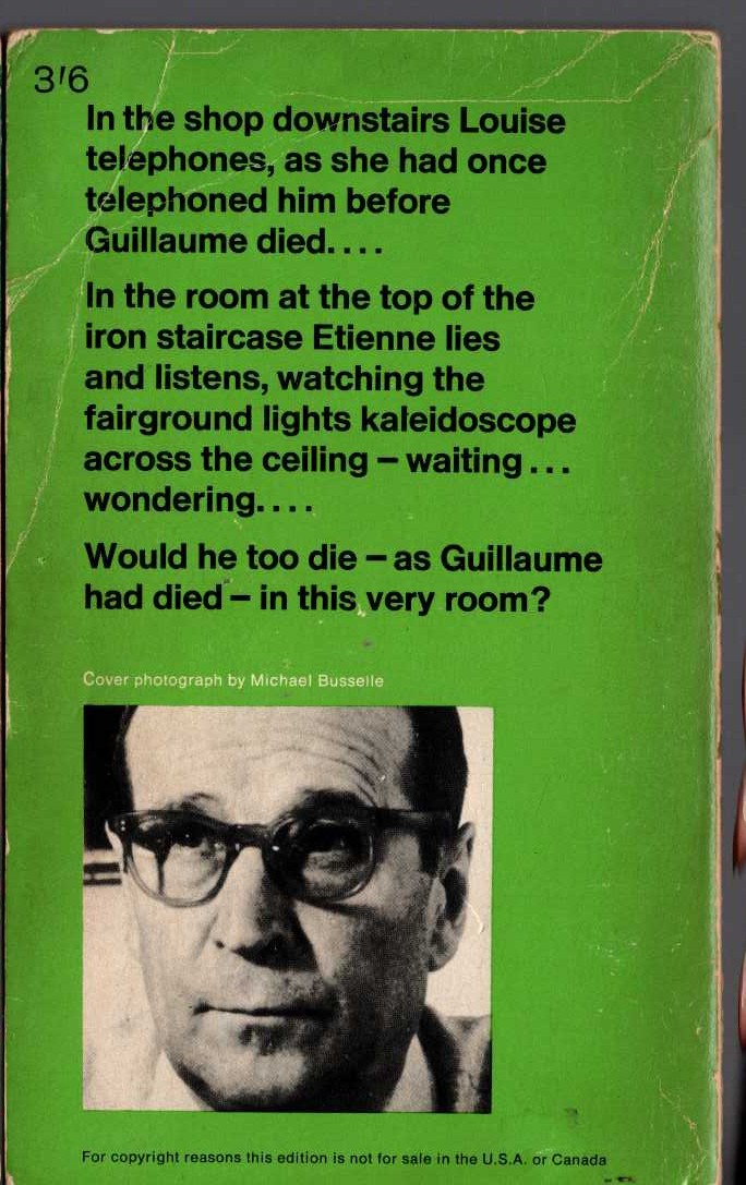 Georges Simenon  THE IRON STAIRCASE magnified rear book cover image
