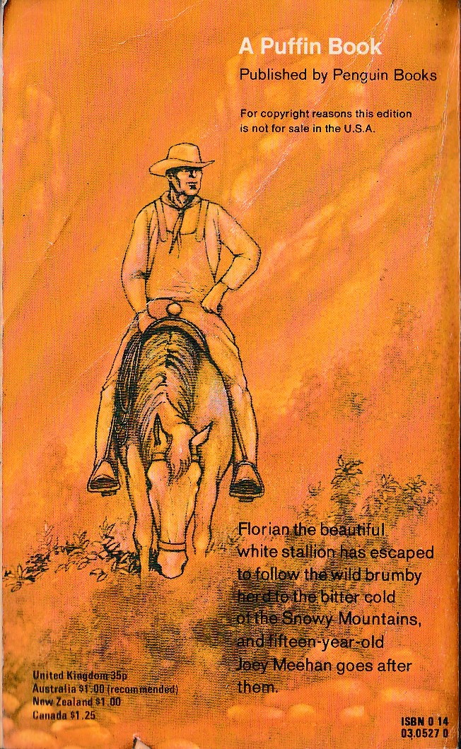 Mary Elwyn Patchett  COME HOME, BRUMBY magnified rear book cover image