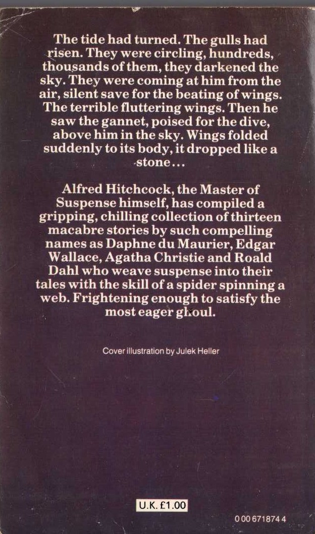 Alfred Hitchcock (presents) SPELLBINDERS IN SUSPENSE magnified rear book cover image