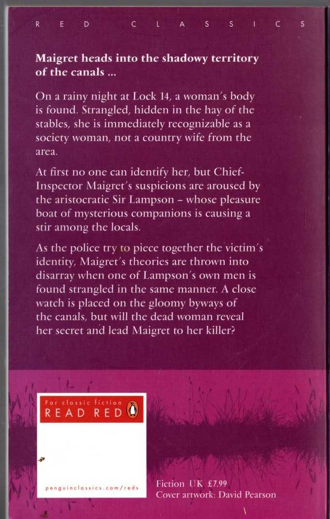 Georges Simenon  LOCK 14 magnified rear book cover image