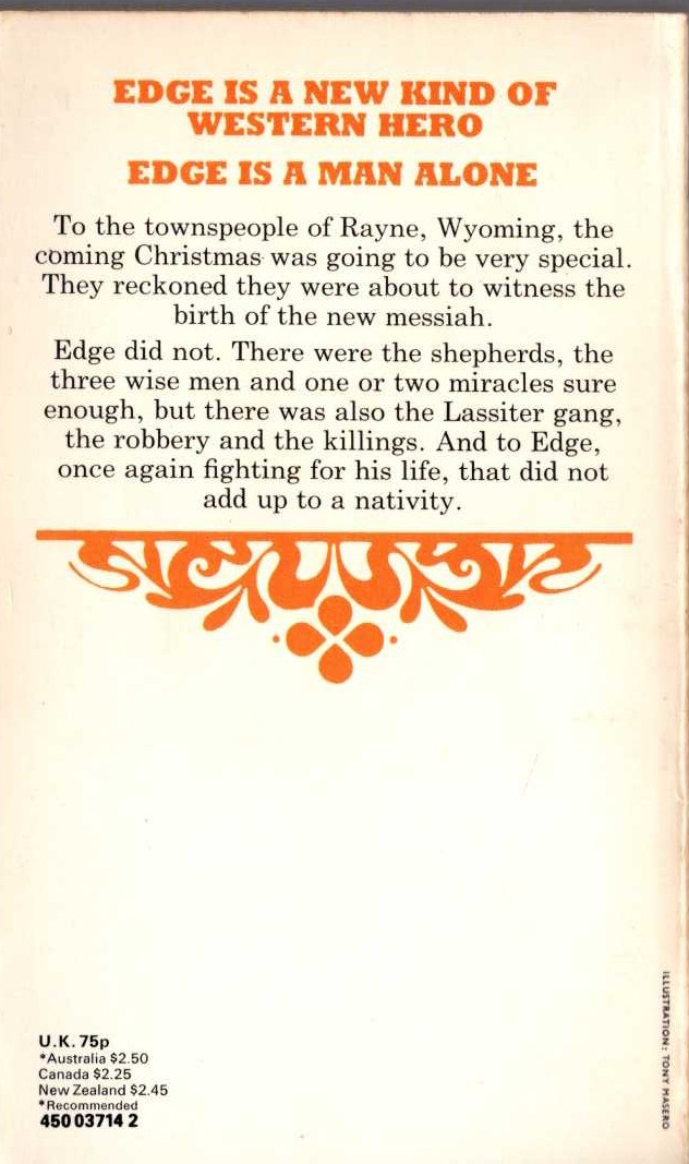George G. Gilman  EDGE 28: EVE OF EVIL magnified rear book cover image
