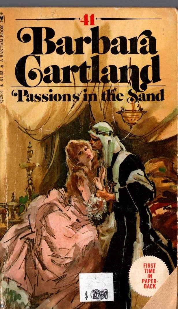 Barbara Cartland  PASSIONS IN THE SAND front book cover image