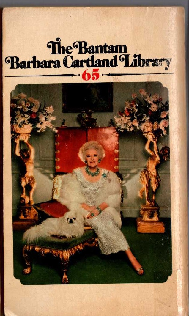 Barbara Cartland  THE CURSE OF THE CLAN magnified rear book cover image
