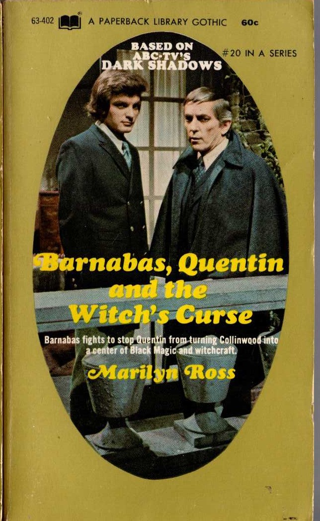 Marilyn Ross  BARNABAS, QUENTIN AND THE WITCH'S CURSE front book cover image