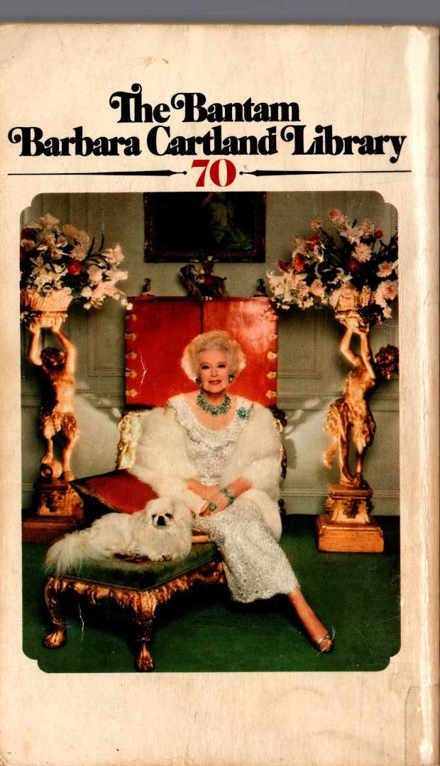 Barbara Cartland  THE LOVE PIRATE magnified rear book cover image