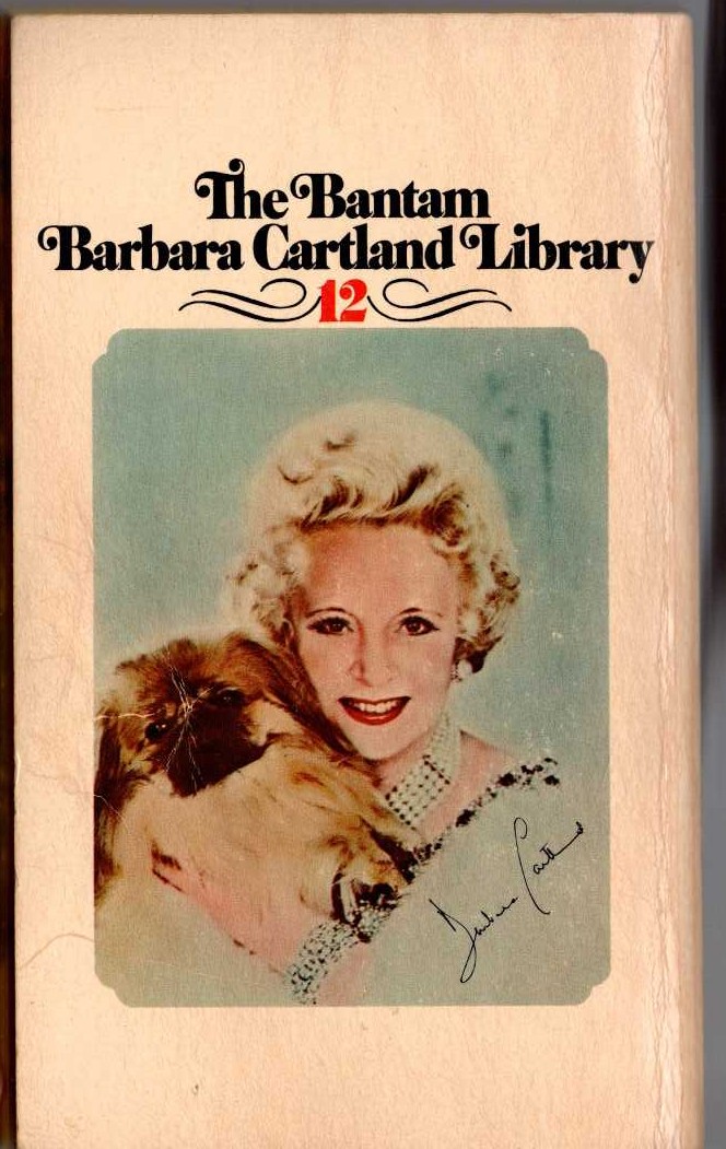 Barbara Cartland  THE GLITTERING LIGHTS magnified rear book cover image