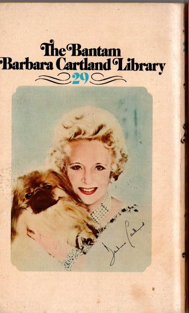 Barbara Cartland  THE MASK OF LOVE magnified rear book cover image