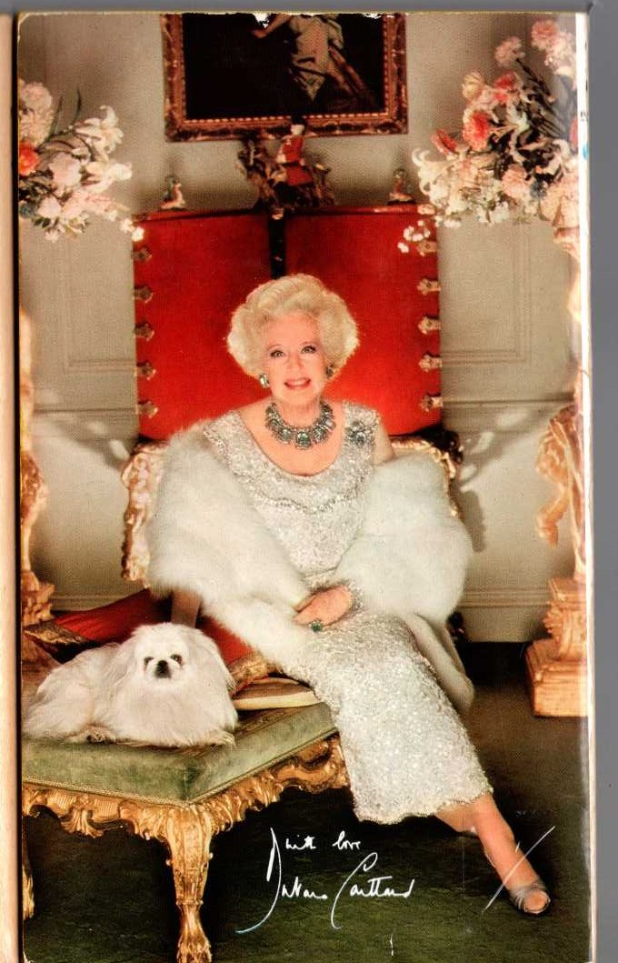 Barbara Cartland  THE DUKE AND THE PREACHER'S DAUGHTER magnified rear book cover image