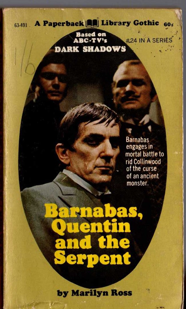 Marilyn Ross  BARNABAS, QUENTIN AND THE SERPENT front book cover image