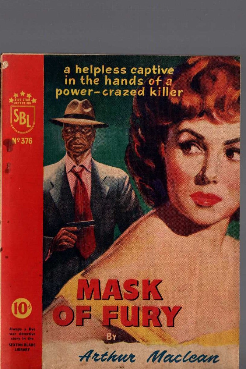 Arthur Maclean  MASK OF FURY (Sexton Blake) front book cover image