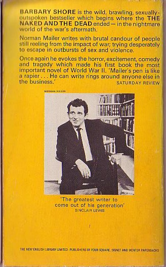 Norman Mailer  BARBARY SHORE magnified rear book cover image