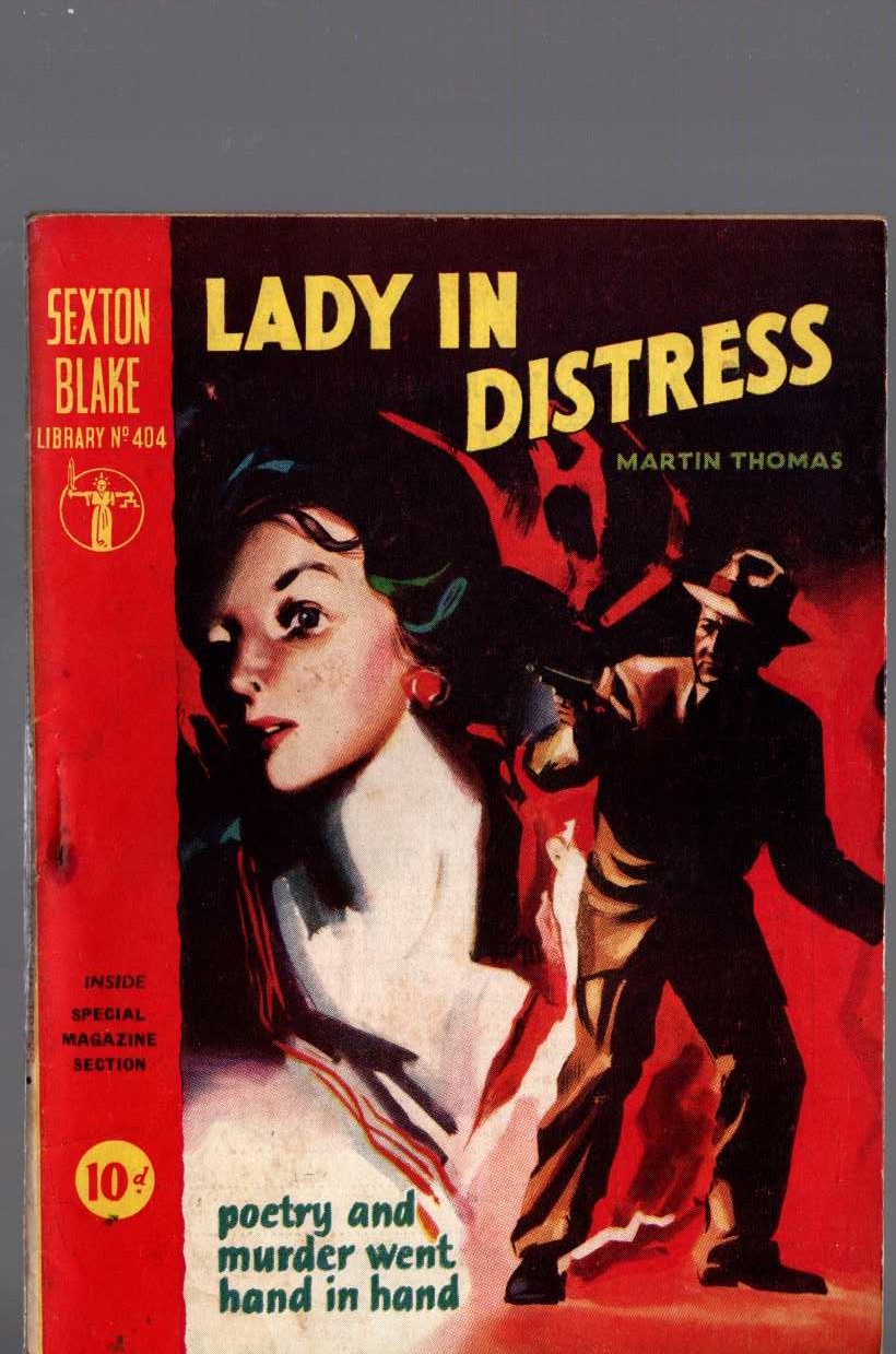 Martin Thomas  LADY IN DISTRESS (Sexton Blake) front book cover image