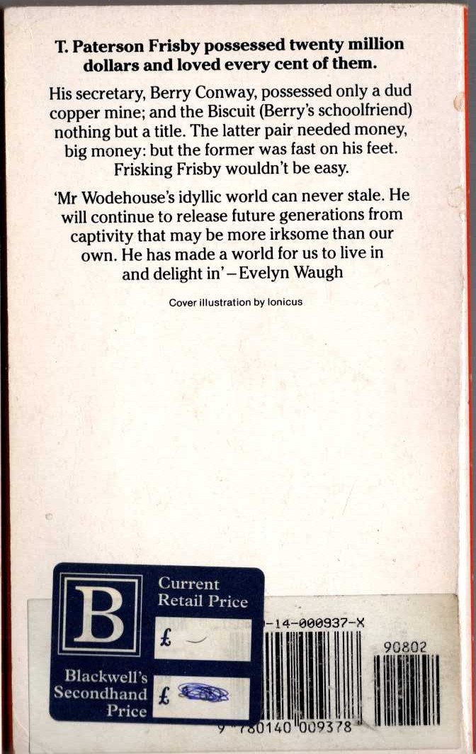 P.G. Wodehouse  BIG MONEY magnified rear book cover image