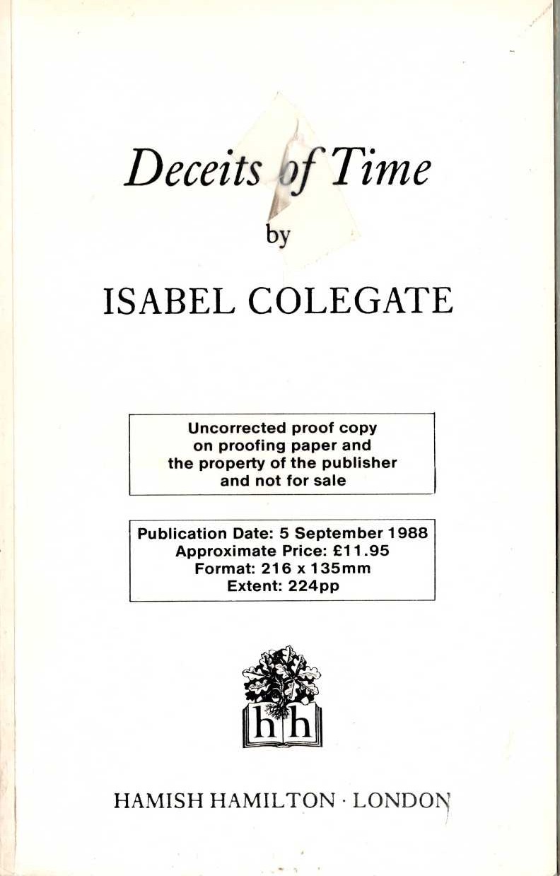 DECEITS OF TIME front book cover image