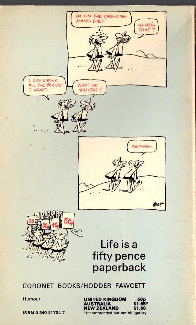 Johnny Hart  B.C. LIFE IS A FIFTY PENCE PAPERBACK magnified rear book cover image