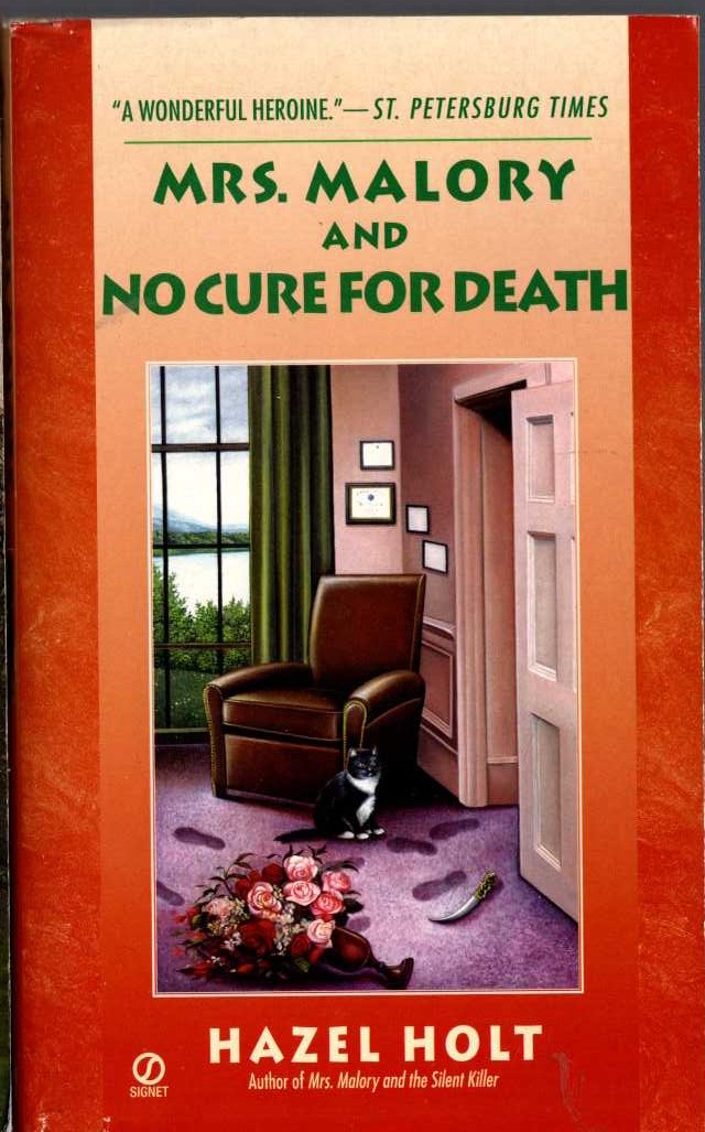Hazel Holt  MRS. MALORY AND NO CURE FOR DEATH front book cover image