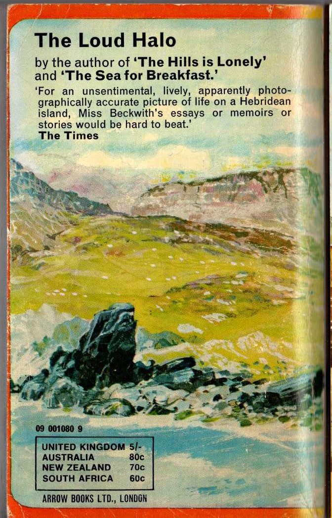 Lillian Beckwith  THE LOUD HALO magnified rear book cover image