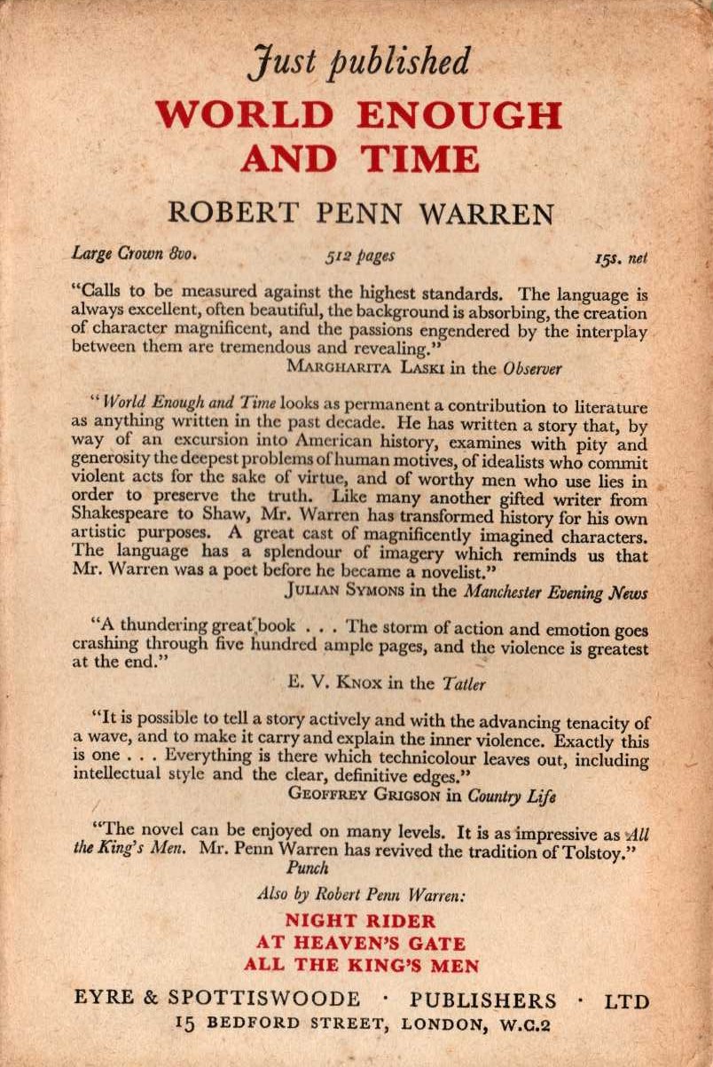 THE CIRCUS IN THE ATTIC magnified rear book cover image