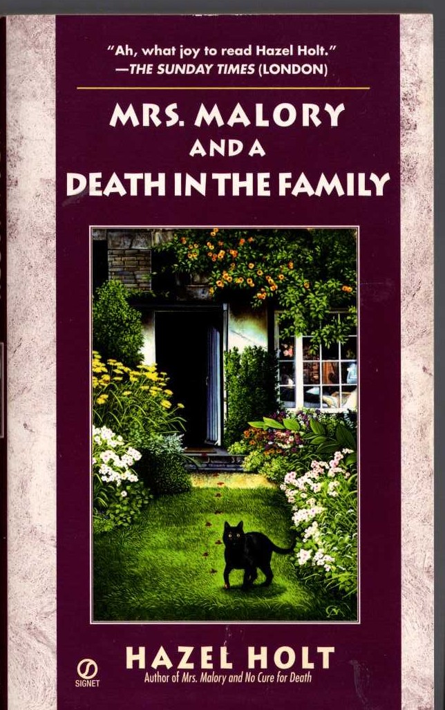 Hazel Holt  MRS. MALORY AND A DEATH IN THE FAMILY front book cover image