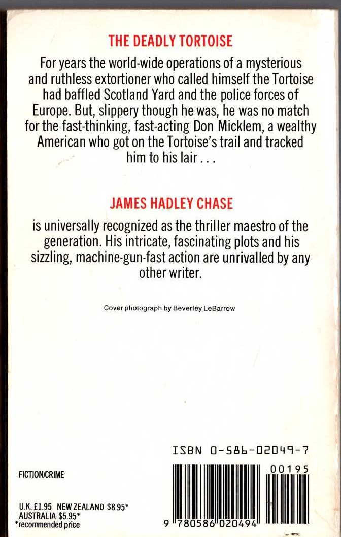 James Hadley Chase  MISSION TO SIENA magnified rear book cover image