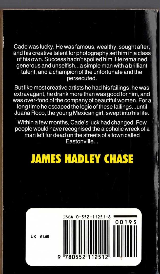 James Hadley Chase  CADE magnified rear book cover image