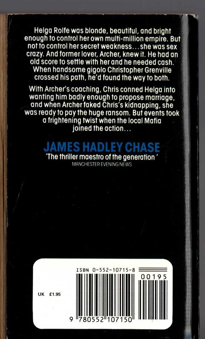 James Hadley Chase  I-HOLD THE FOUR ACES magnified rear book cover image