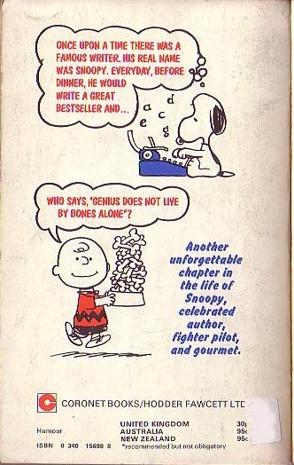 Charles M. Schulz  YOU'RE NOT FOR REAL, SNOOPY! magnified rear book cover image