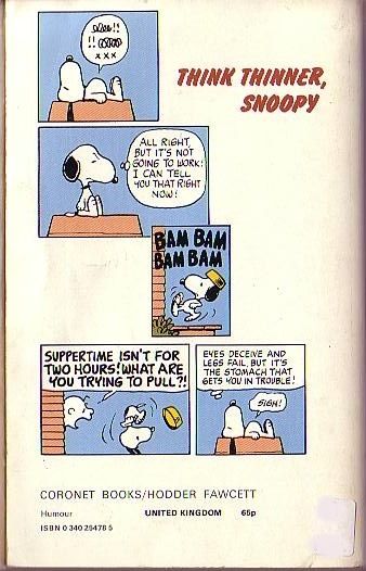 Charles M. Schulz  THINK THINNER, SNOOPY magnified rear book cover image