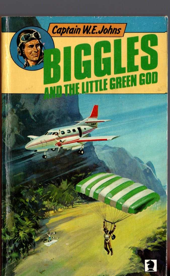Captain W.E. Johns  BIGGLES AND THE LITTLE GREEN GOD front book cover image