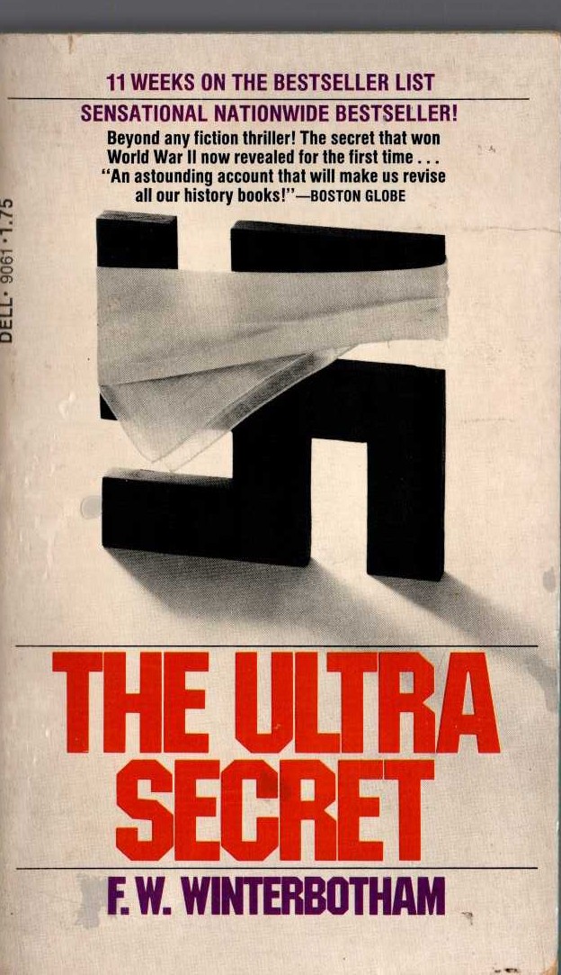 F.W. Winterbotham  THE ULTRA SECRET front book cover image