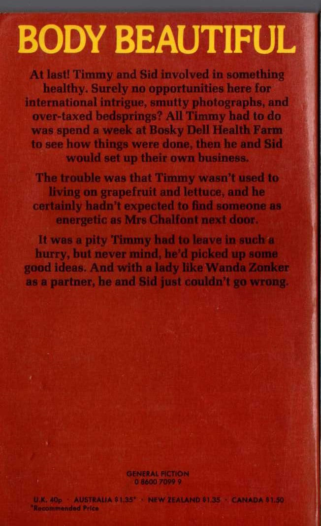 Timothy Lea  CONFESSIONS FROM A HEALTH FARM magnified rear book cover image