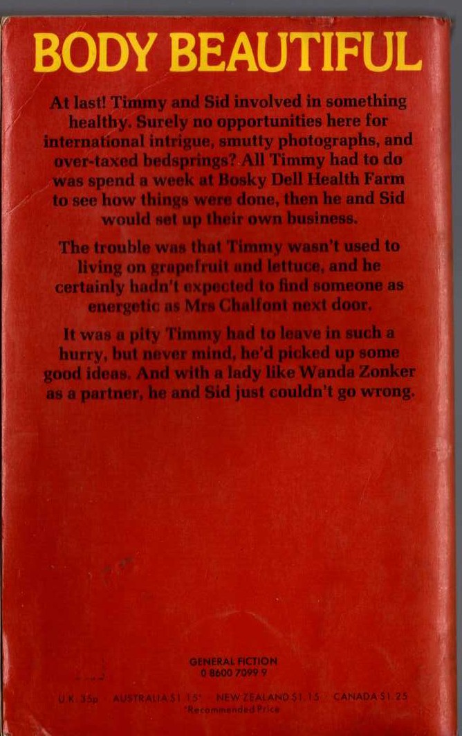 Timothy Lea  CONFESSIONS FROM A HEALTH FARM magnified rear book cover image