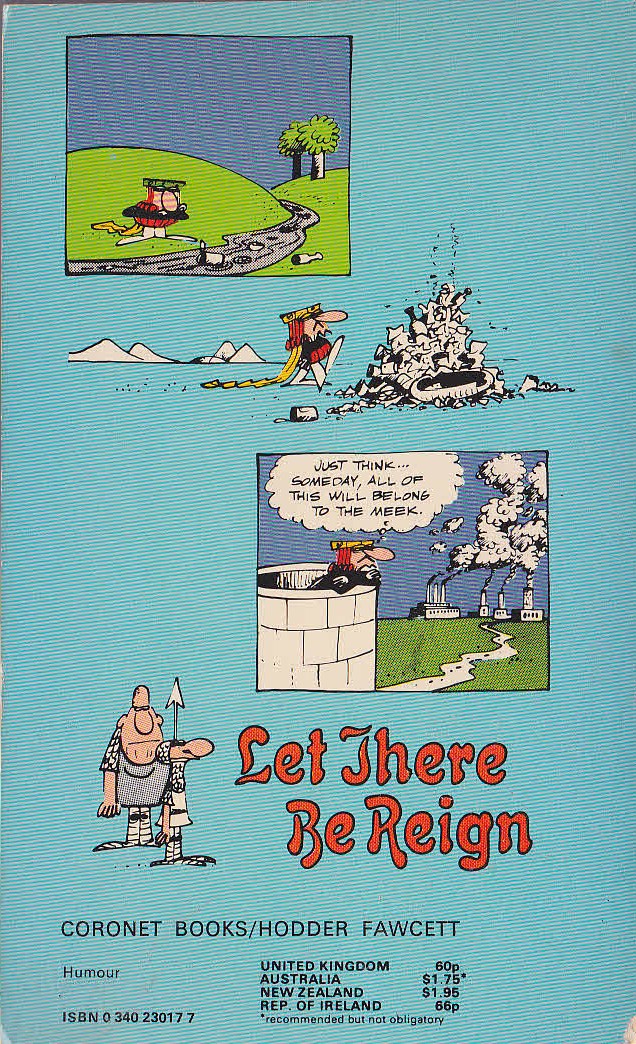 Johnny Hart  LET THERE BE REIGN magnified rear book cover image