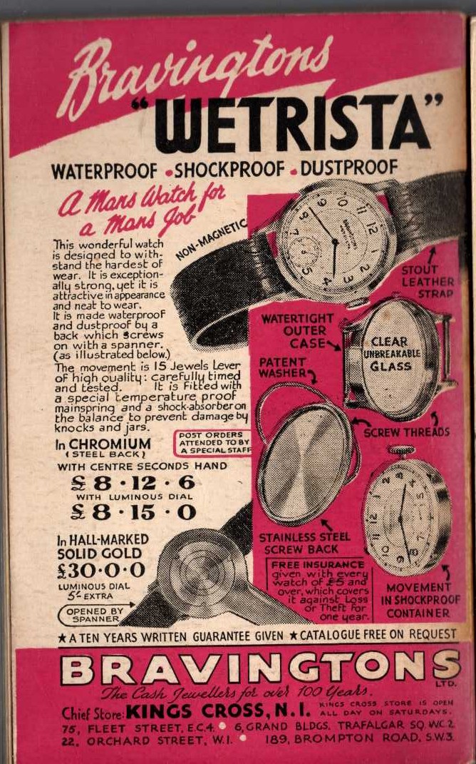 Hammond Innes  MADDOCK'S ROCK magnified rear book cover image