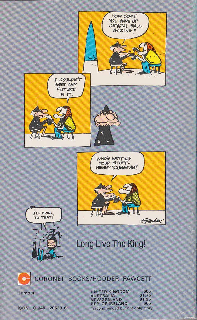 Johnny Hart  LONG LIVE THE KING! magnified rear book cover image