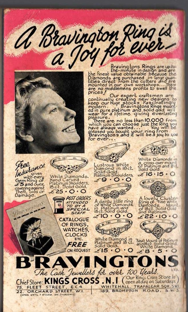 Hartley Howard  THE LAST VANITY magnified rear book cover image
