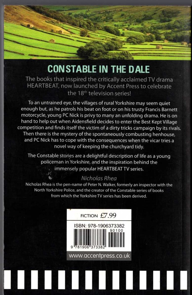 Nicholas Rhea  CONSTABLE IN THE DALE magnified rear book cover image