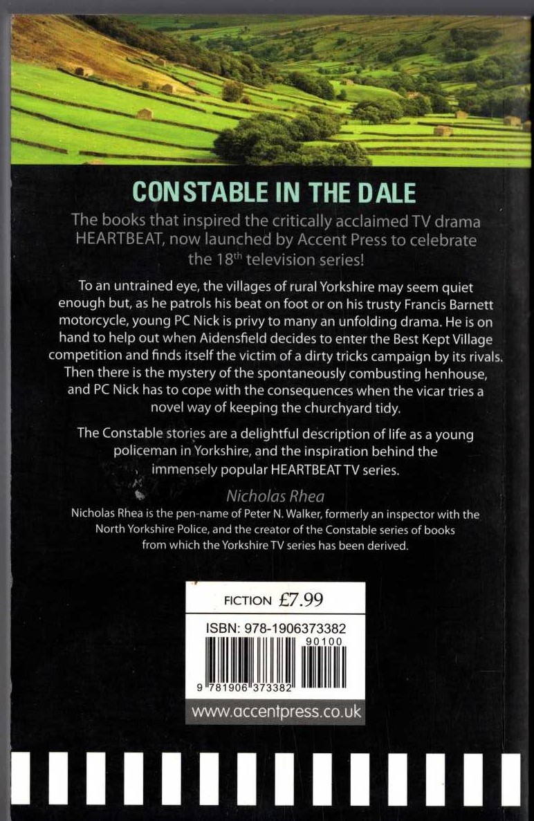 Nicholas Rhea  CONSTABLE IN THE DALE magnified rear book cover image